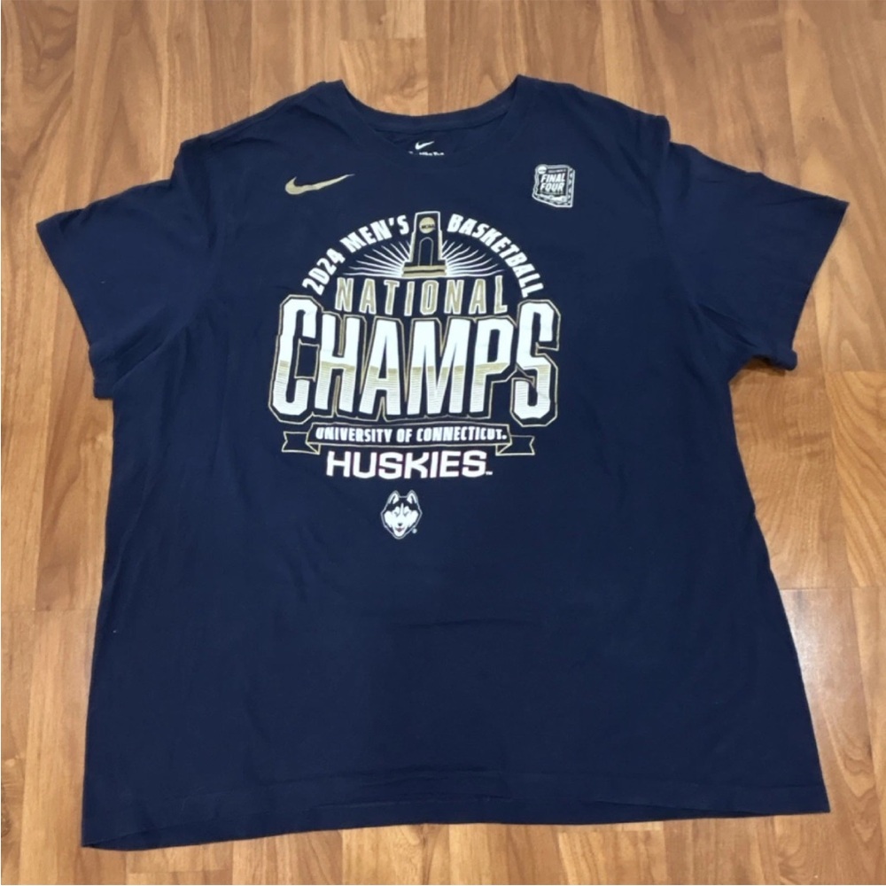 Nike Navy UConn Huskies National Champs Tee